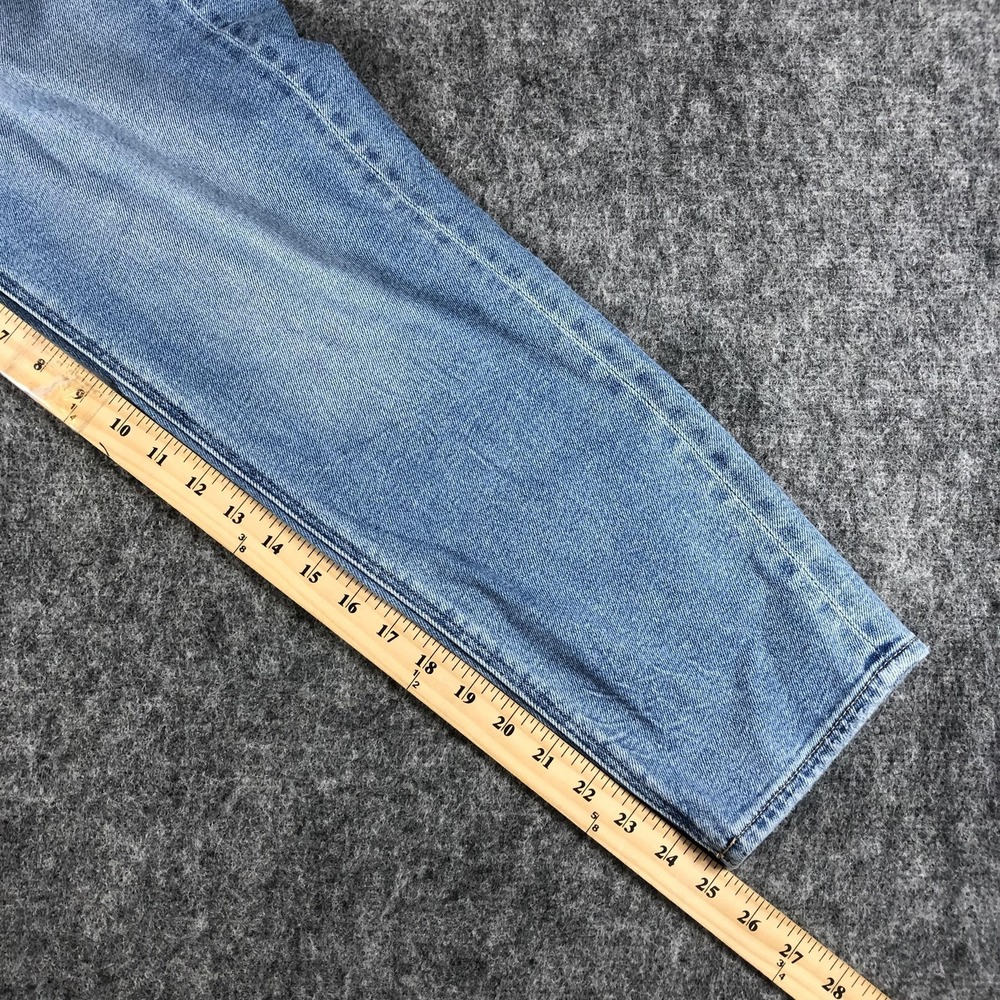 American Eagle Mom Straight Jeans Womens 2 Short Light Wash Distressed Stretch - Picture 11 of 16